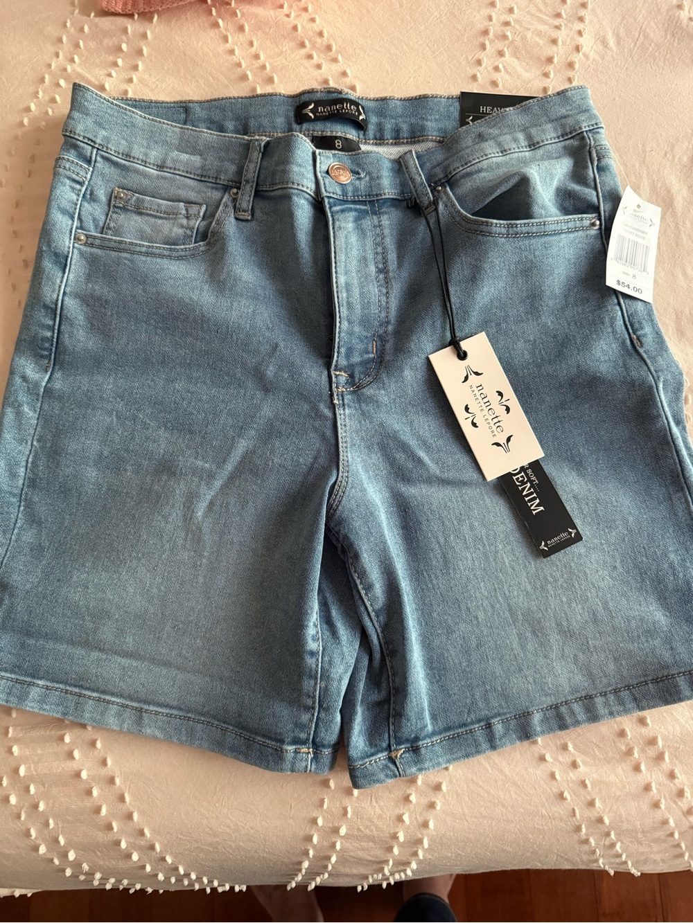 Nanette Lepore Light Blue Denim Shorts size 8
